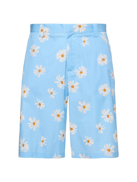 Moschino: Daisy shorts - Light Blue - men_0 | Luisa Via Roma
