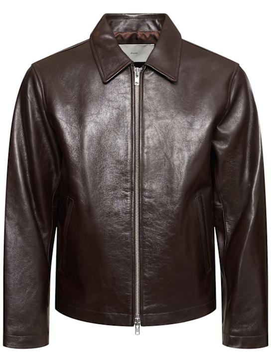 Dunst: Unisex leather zip-up jacket - men_0 | Luisa Via Roma