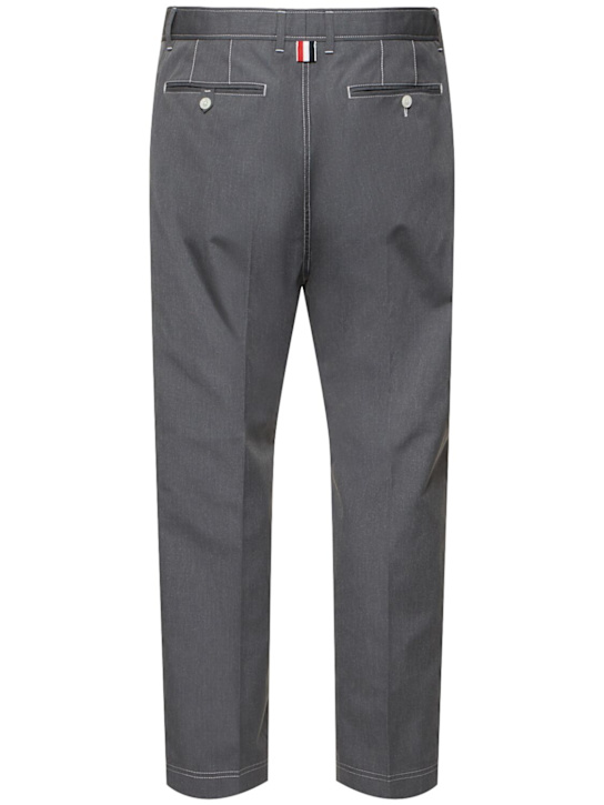 Thom Browne: Tapered chino pants - Med Grey - men_3 | Luisa Via Roma