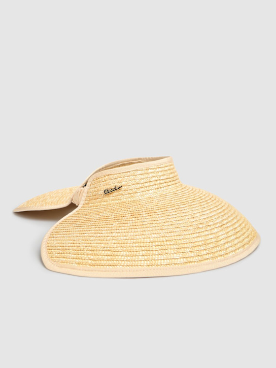 Borsalino: Sunny straw visor - Naturale/Crema - women_1 | Luisa Via Roma