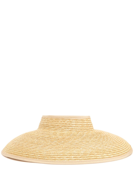 Borsalino: Sunny straw visor - Naturale/Crema - women_0 | Luisa Via Roma