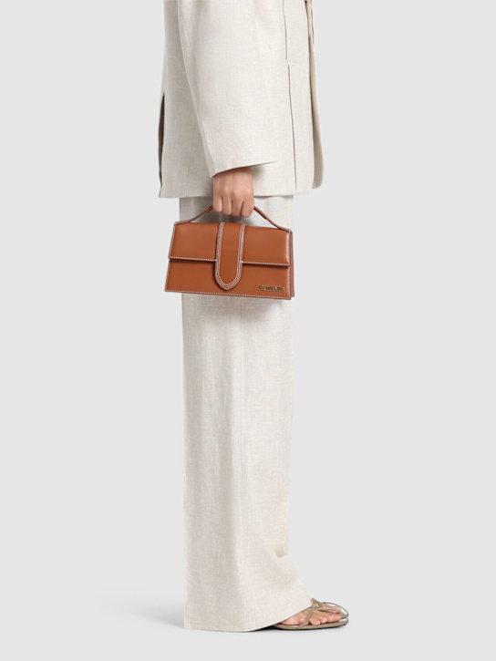 Jacquemus: Le Grand Bambino smooth leather bag - women_1 | Luisa Via Roma