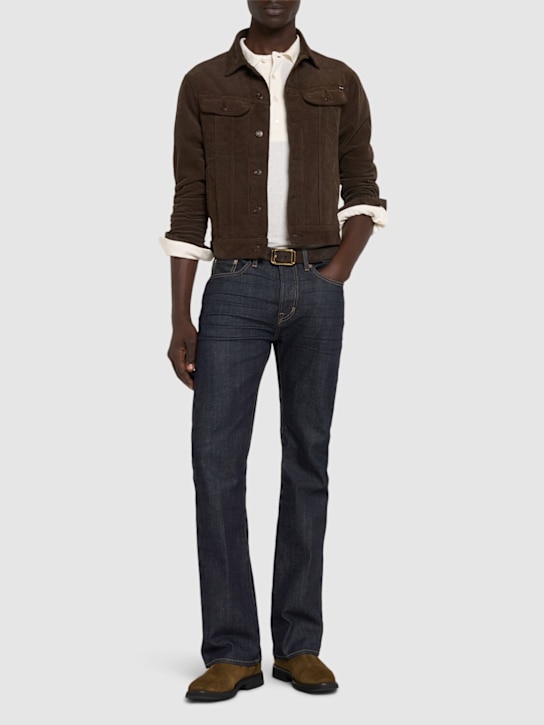 Tom Ford: Icon cotton corduroy jacket - Dark Moss - men_1 | Luisa Via Roma
