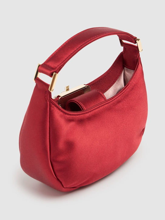 Jimmy Choo: Mini Edie satin hobo bag - Ruby Red - women_5 | Luisa Via Roma