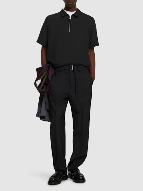 Sacai: Suiting pants - Black - men_1 | Luisa Via Roma