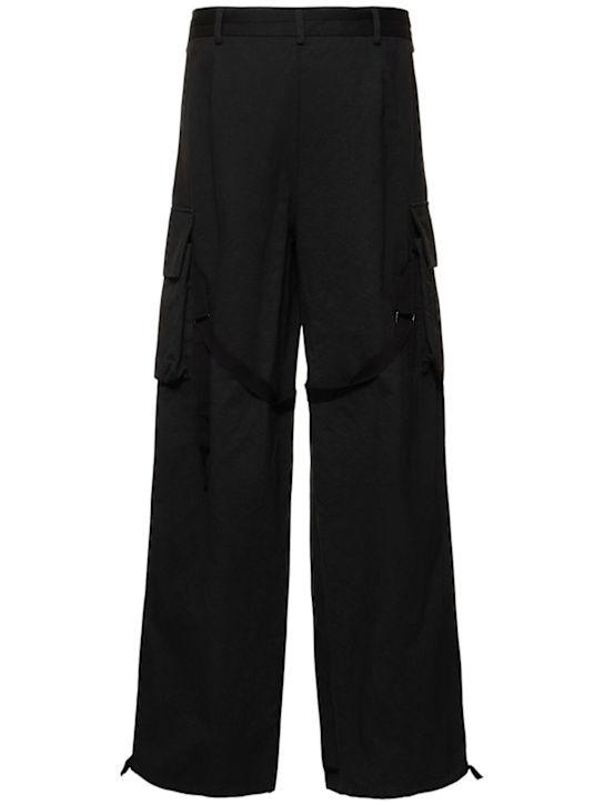 Ann Demeulemeester: Nandor cotton twill cargo pants - Black - men_3 | Luisa Via Roma