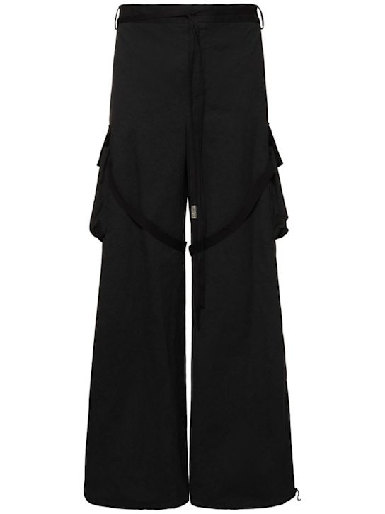 Ann Demeulemeester: Nandor cotton twill cargo pants - Black - men_0 | Luisa Via Roma