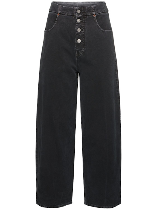 MM6 Maison Margiela: High rise straight jeans - women_0 | Luisa Via Roma
