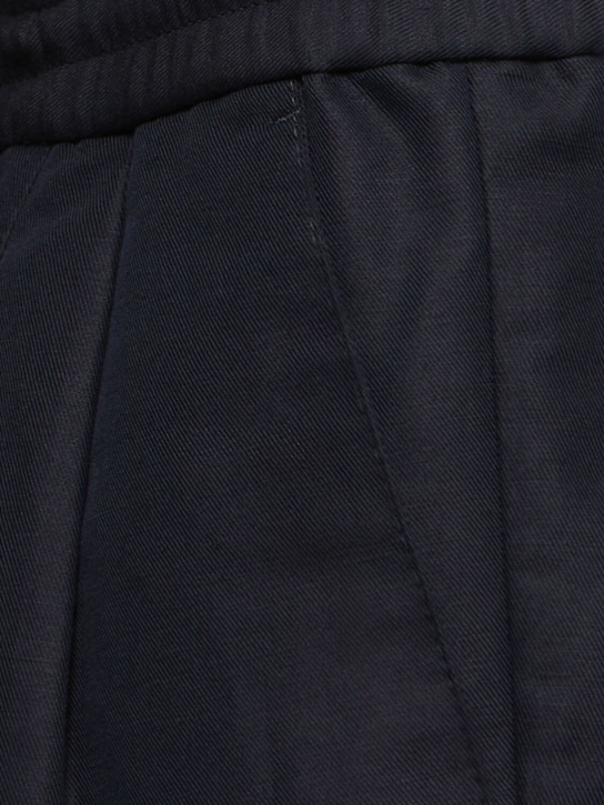 Brunello Cucinelli: Cotton & linen Bermuda shorts - Navy - men_4 | Luisa Via Roma