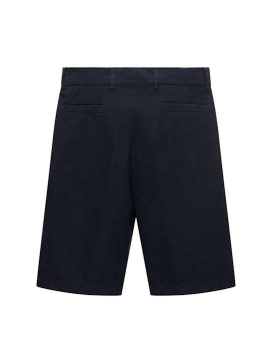 Brunello Cucinelli: Cotton Bermuda shorts - Navy - men_3 | Luisa Via Roma