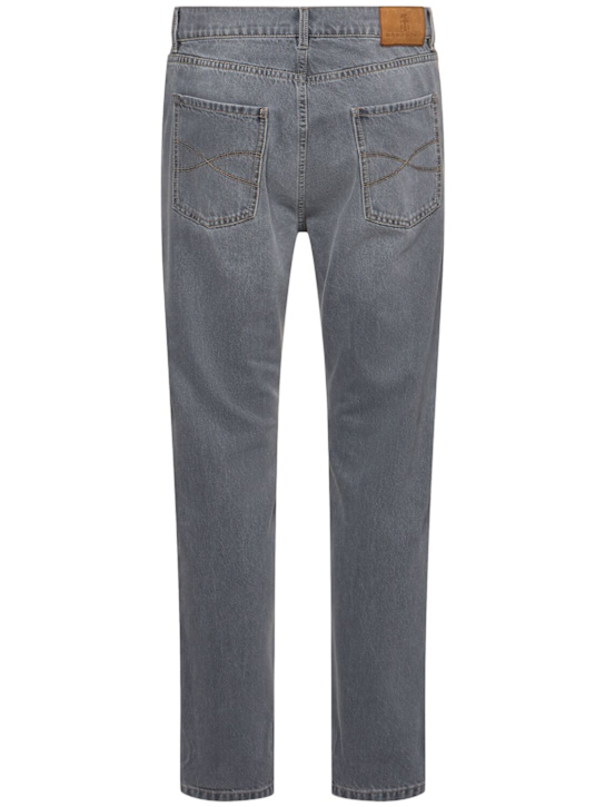 Brunello Cucinelli: 棉质牛仔裤 - Denim Grigio Me - men_4 | Luisa Via Roma