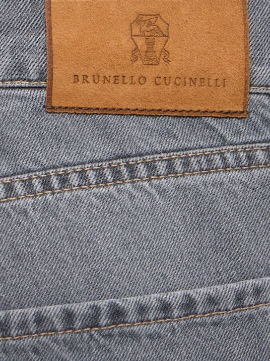 Brunello Cucinelli: 棉质牛仔裤 - Denim Grigio Me - men_5 | Luisa Via Roma