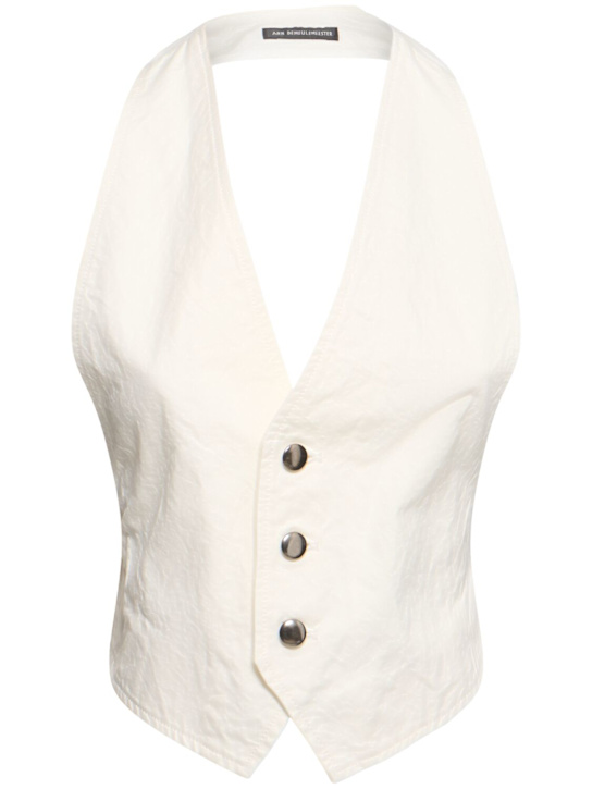 Ann Demeulemeester: Monique cotton twill vest - women_0 | Luisa Via Roma