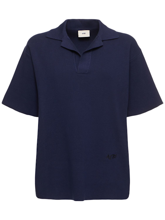 Autry: Knit polo - Blue - women_0 | Luisa Via Roma