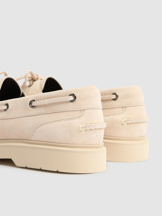 Brunello Cucinelli: 20毫米麂皮乐福鞋 - Oat - women_4 | Luisa Via Roma