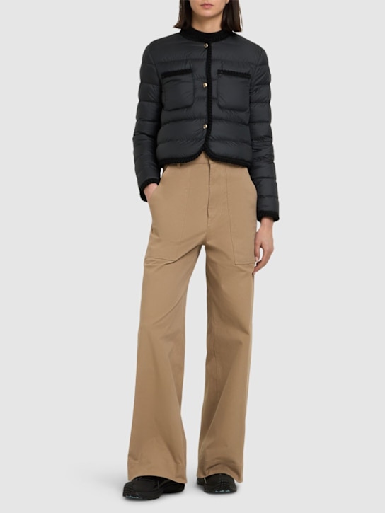 Moncler: Gencay tech down jacket - women_1 | Luisa Via Roma
