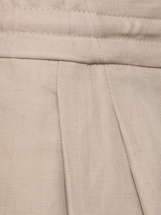 Brunello Cucinelli: Cotton & linen Bermuda shorts - Juta - men_4 | Luisa Via Roma