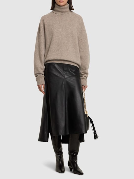 Victoria Beckham: レザースカート - women_1 | Luisa Via Roma