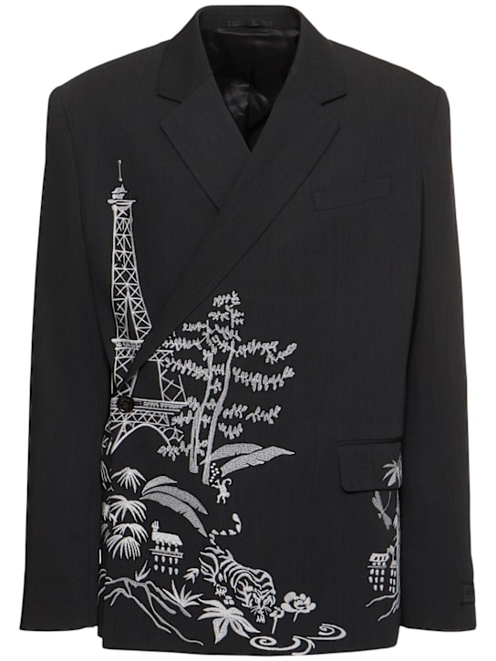 Kenzo Paris: Jungle tailored kimono jacket - men_0 | Luisa Via Roma