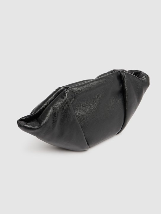 Brunello Cucinelli: Small grained leather clutch - Black - women_5 | Luisa Via Roma