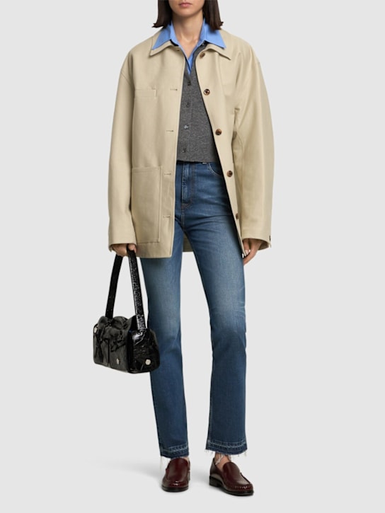 Stretch denim straight jeans - Thumbnail 2