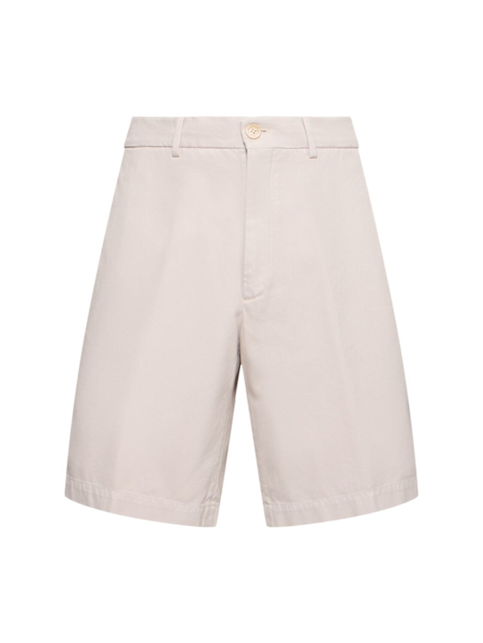 Brunello Cucinelli: Shorts in cotone - Iuta - men_0 | Luisa Via Roma