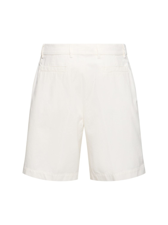 Brunello Cucinelli: Cotton Bermuda shorts - Neve - men_3 | Luisa Via Roma