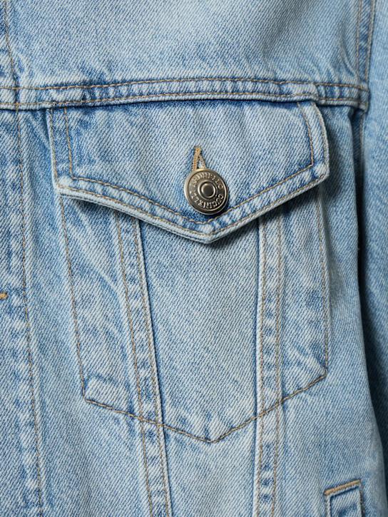 Brunello Cucinelli: Cotton denim jacket - Denim Chiaro - men_4 | Luisa Via Roma