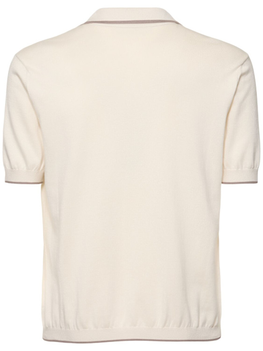 Brunello Cucinelli: Button-up cotton shirt - English White - men_3 | Luisa Via Roma