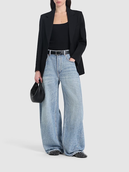 Alexander Wang: Oversized, abgerundete Jeans - Blau - women_1 | Luisa Via Roma