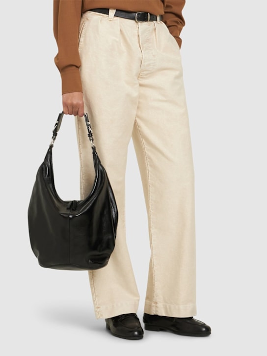 MARGESHERWOOD: Large Pumpkin leather tote bag - women_1 | Luisa Via Roma