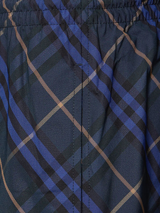 Burberry: Checked swim shorts - Midnight - men_3 | Luisa Via Roma