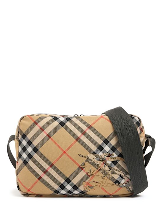 Burberry: Umhängetasche mit Karomuster „Ml Essential“ - men_0 | Luisa Via Roma