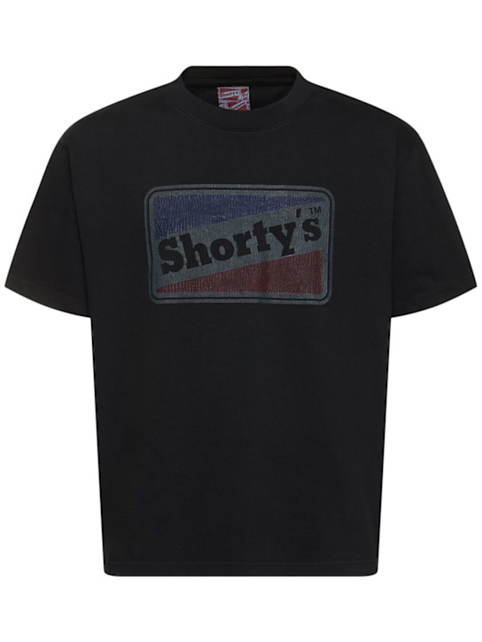 Pleasures: Box logo heavyweight t-shirt - Black - men_0 | Luisa Via Roma