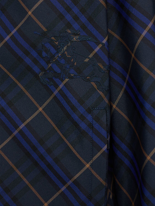 Burberry: Bias Check nylon windbreaker - Midnight Ip Che - men_4 | Luisa Via Roma