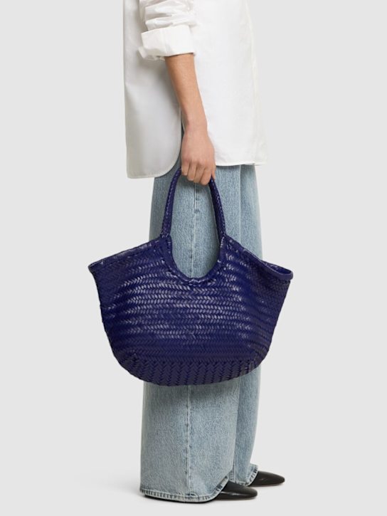 Dragon Diffusion: Nantucket leather basket bag - Deeep Purple - women_1 | Luisa Via Roma