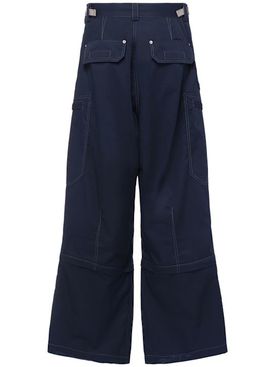 Balenciaga: Utility tech & cotton work pants - Navy - men_3 | Luisa Via Roma