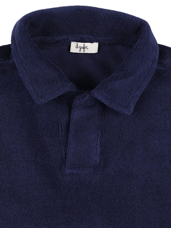 Il Gufo: Cotton terry polo shirt & shorts - kids-boys_1 | Luisa Via Roma
