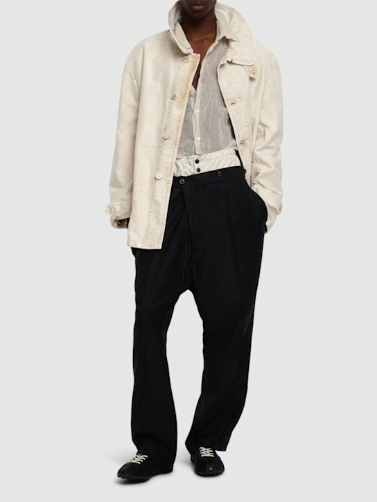 Maison Margiela: Wool & mohair pants - men_1 | Luisa Via Roma