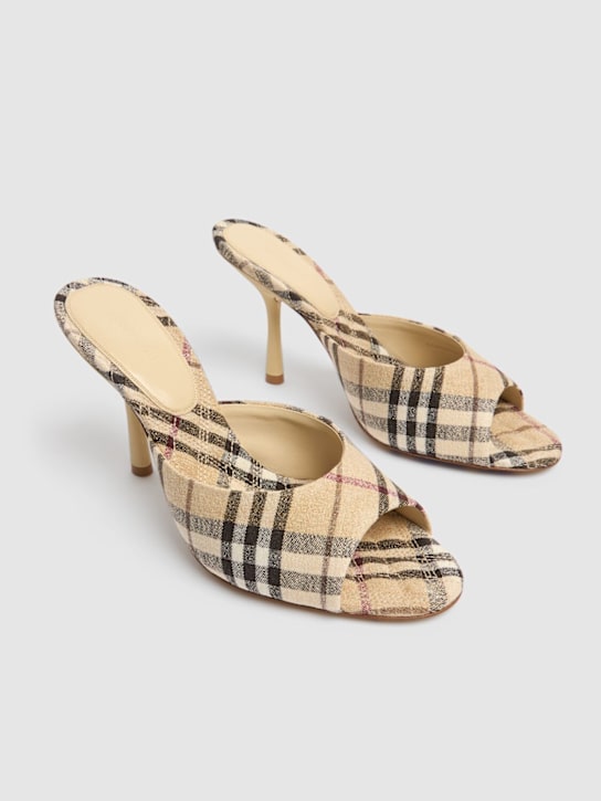 Burberry: Mules Lf Mews Check 90mm - women_1 | Luisa Via Roma