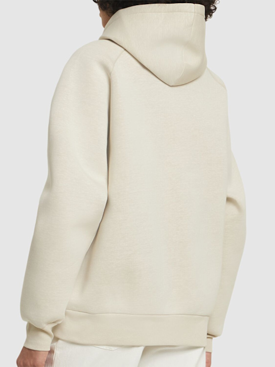 Autry: Hooded neoprene sweatshirt - Cream - women_3 | Luisa Via Roma