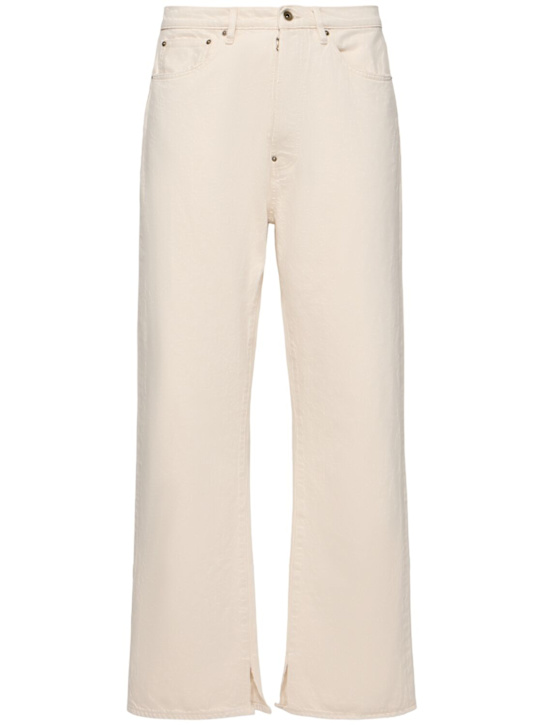 Maison Margiela: Cotton denim wide pants - men_0 | Luisa Via Roma