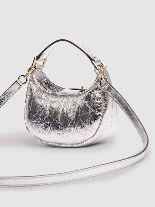 Jimmy Choo: Mini Edie hobo top handle bag - Silver - women_5 | Luisa Via Roma