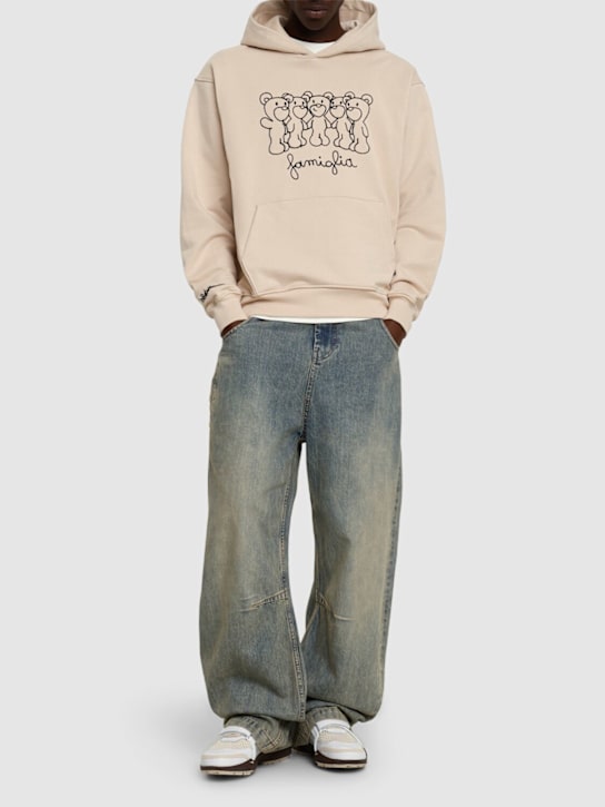 InBetweeners: Unisex "famiglia" embroidered hoodie - Sabbia/Sand - men_1 | Luisa Via Roma