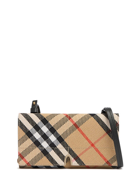 Burberry: Borsa a spalla in tela Snip Multi Pouch - women_0 | Luisa Via Roma