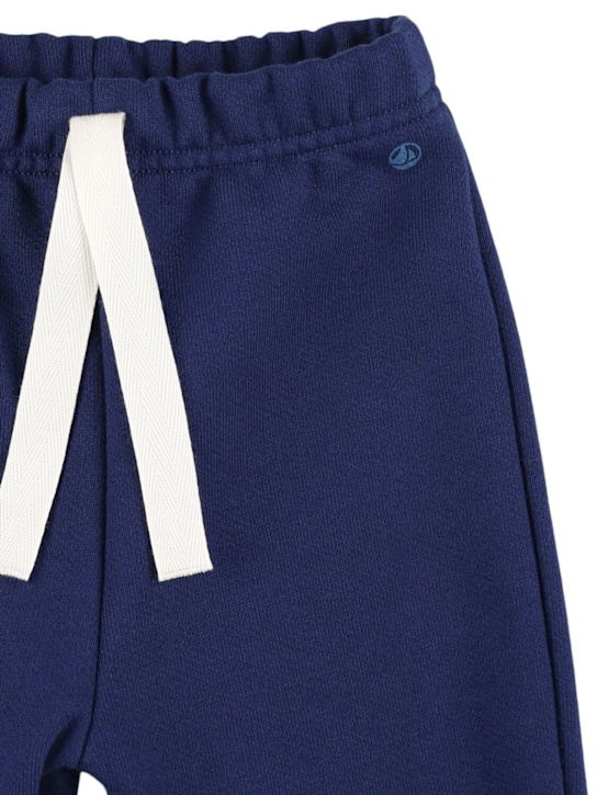 Petit Bateau: Cotton jersey pants - Blue - kids-boys_1 | Luisa Via Roma