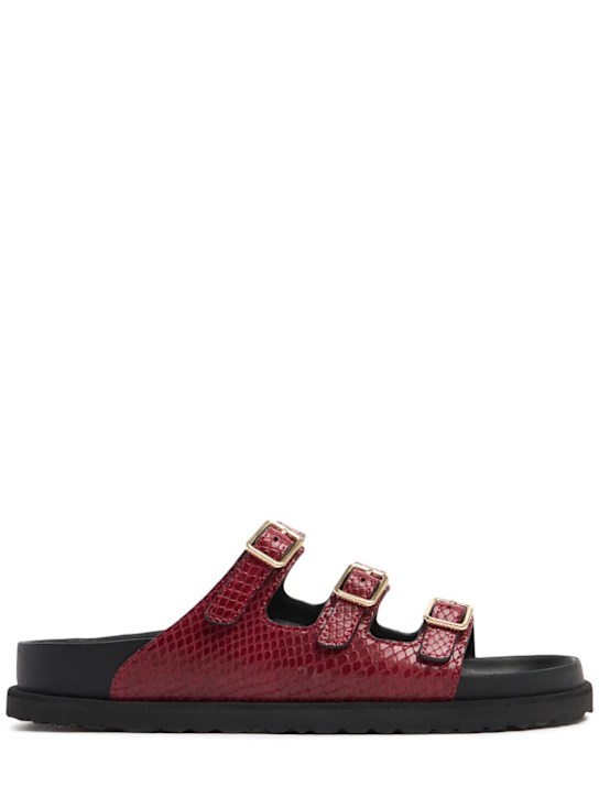 BIRKENSTOCK 1774: Florida python print leather sandals - Red - women_0 | Luisa Via Roma