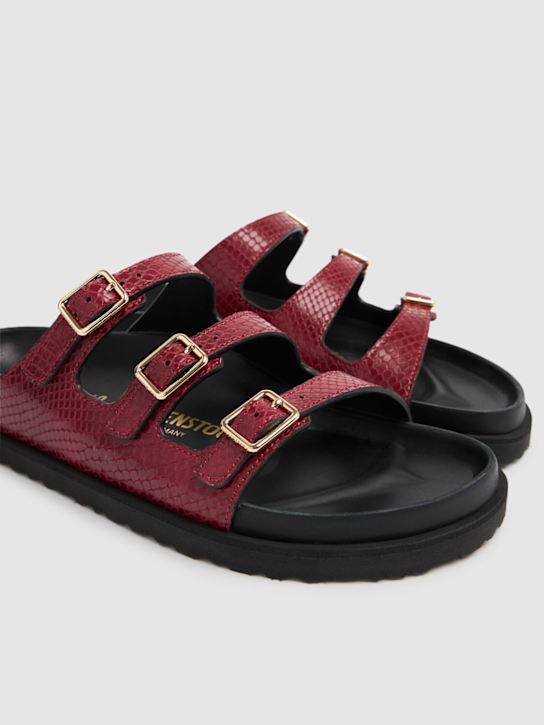 BIRKENSTOCK 1774: Sandali Florida in pelle stampa pitone - Rosso - women_3 | Luisa Via Roma