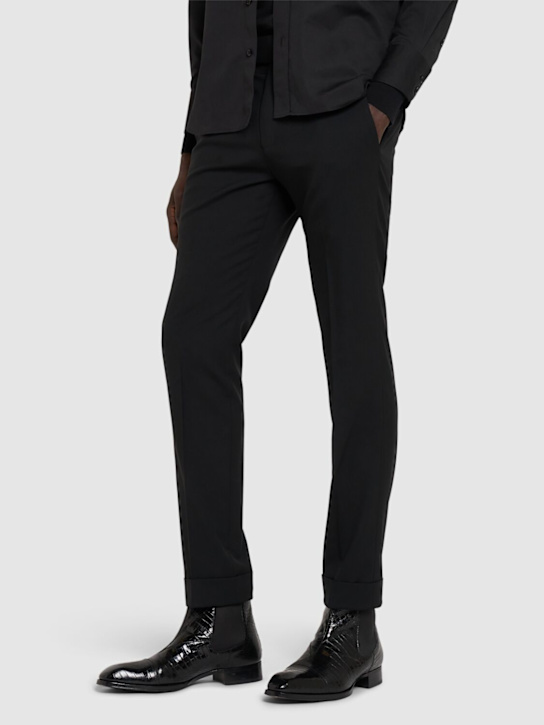 Tom Ford: Shiny croc embossed Chelsea boots - Black - men_1 | Luisa Via Roma