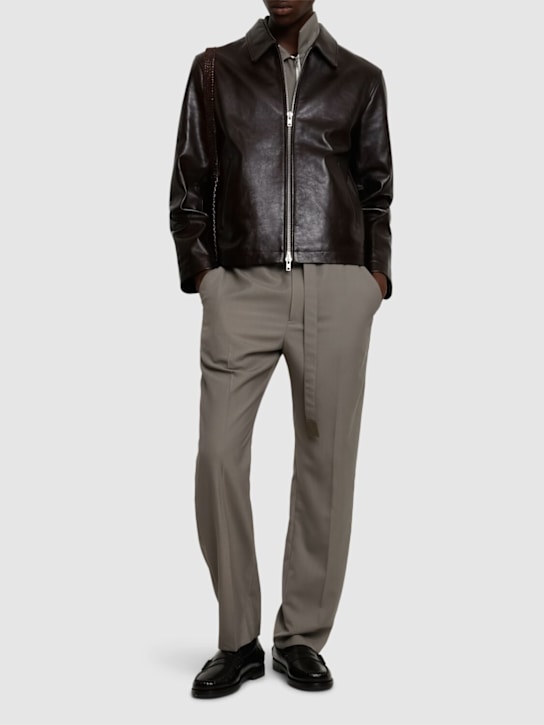 Dunst: Unisex leather zip-up jacket - men_1 | Luisa Via Roma